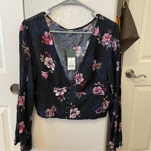 Floral Corset Long Sleeve